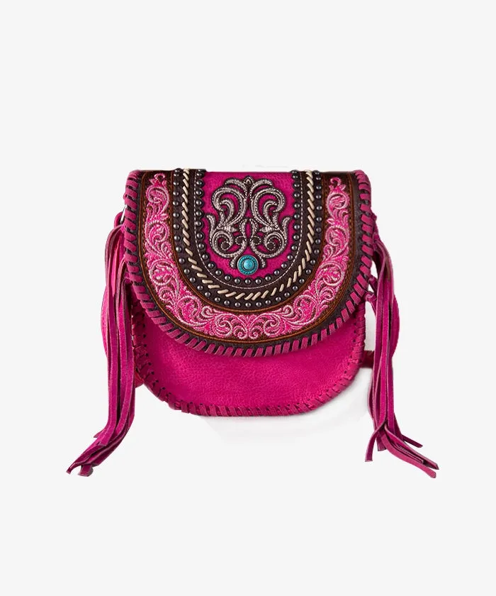 Montana West Fringe Concho Crossbody