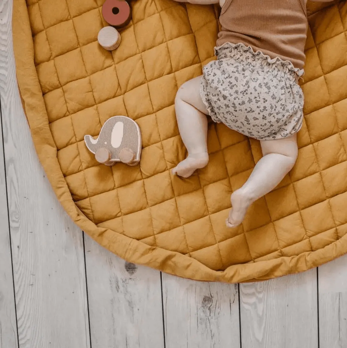 mustard · organic 3-in-1 play mat