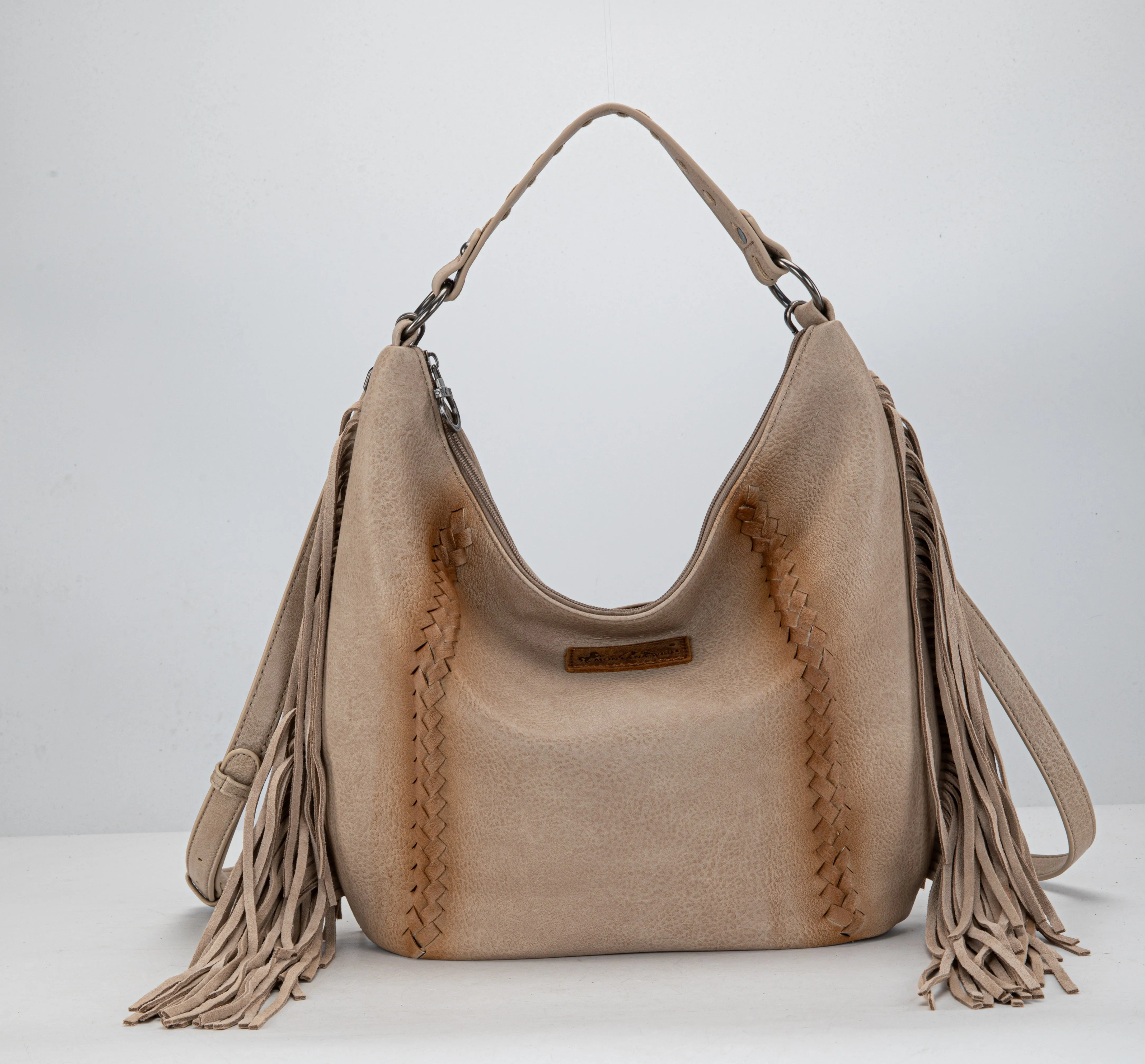 MWF1007G-9360 Montana West Fringe Collection Concealed Carry Hobo/Crossbody -Tan