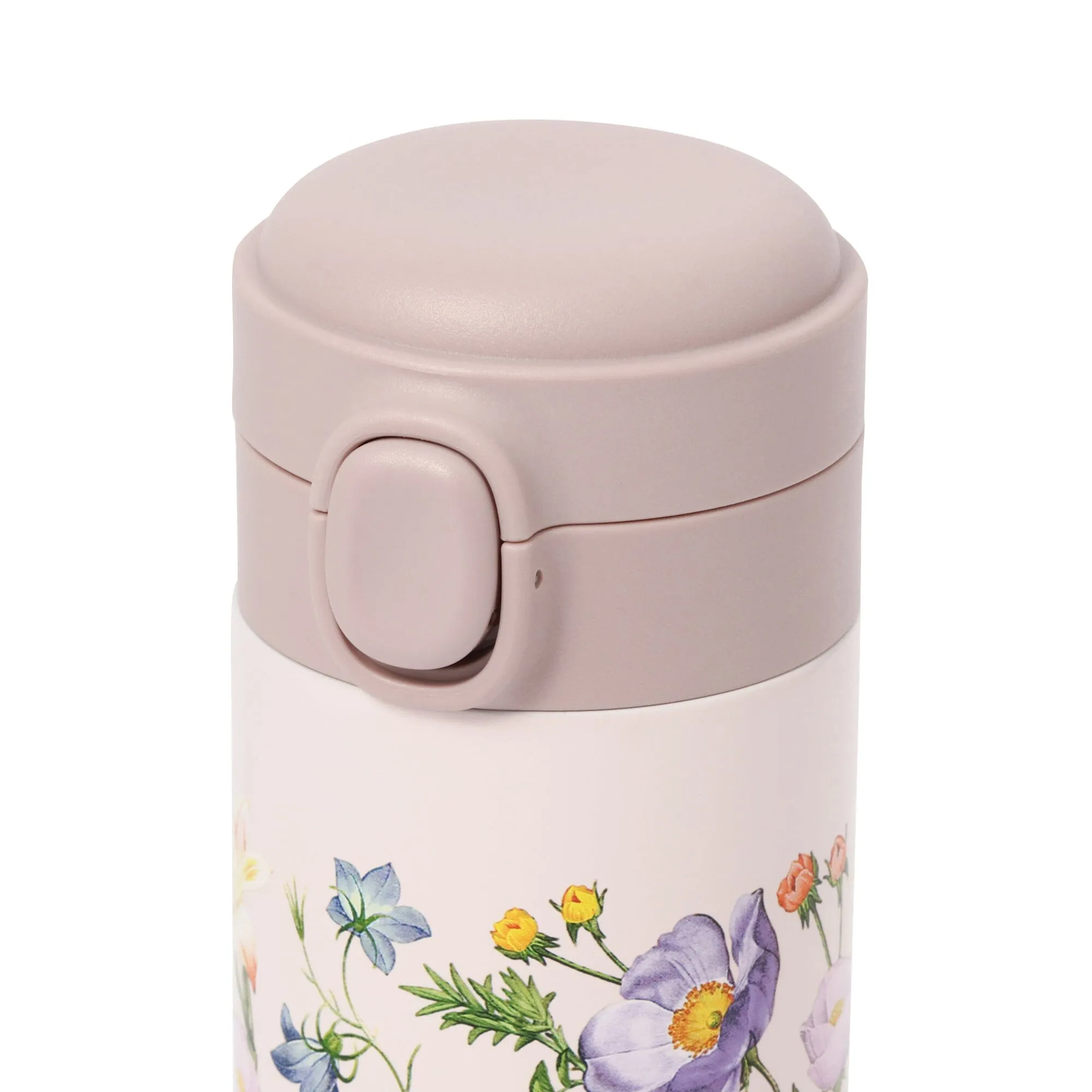 One-Touch Stainless Steel Bottle 480Ml Multi-Flower Pink