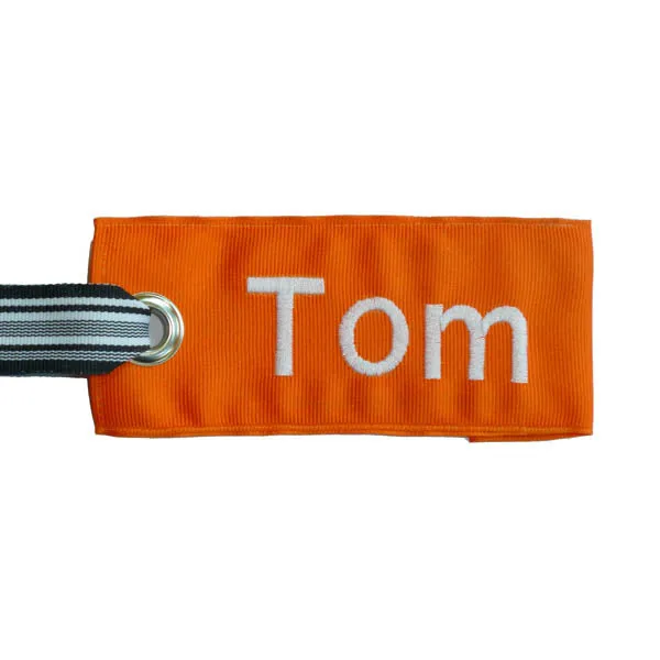 Orange Luggage Tag