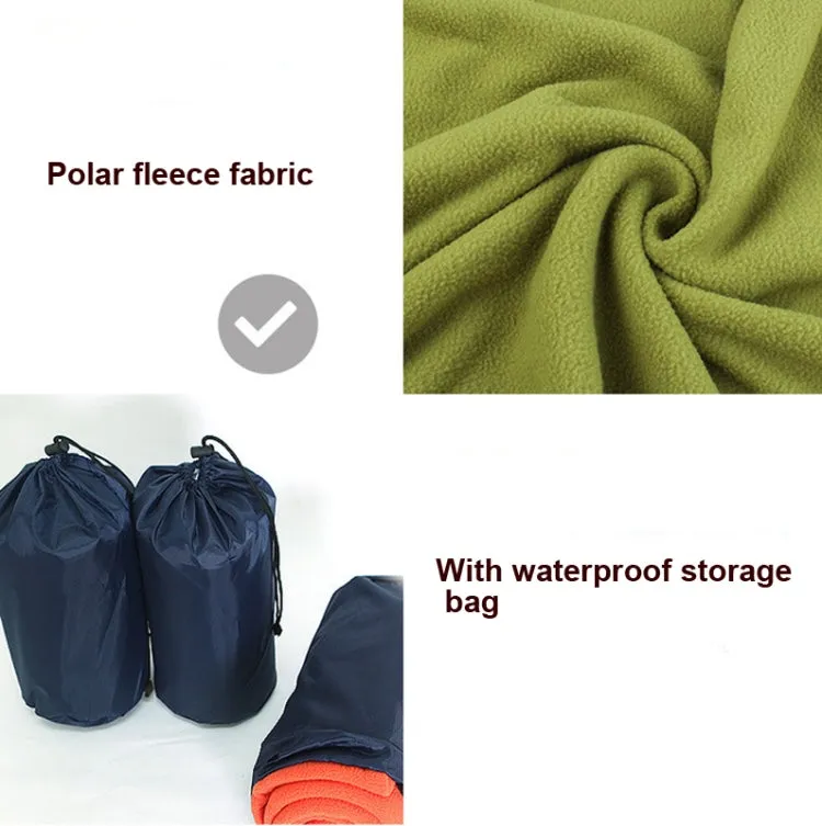 Outdoor Fleece Sleeping Bag Camping Trip Air Conditioner Dirty Sleeping Bag Separated By Knee Blanket During Lunch Break Thickened (Gray)