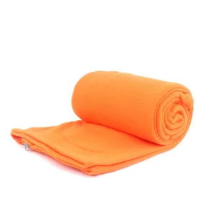 Outdoor Fleece Sleeping Bag Camping Trip Air Conditioner Dirty Sleeping Bag Separated By Knee Blanket During Lunch Break Thickened (Orange)