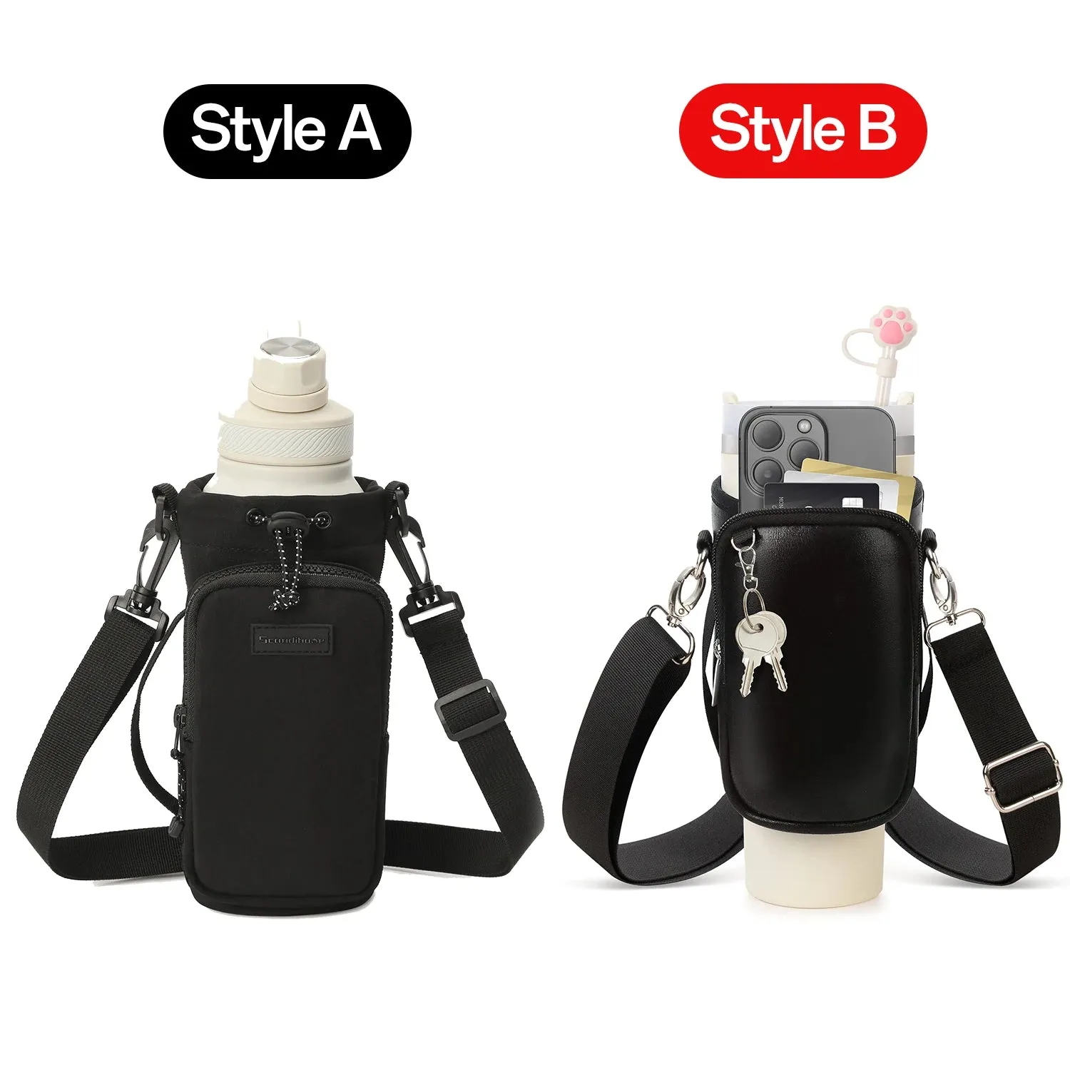 Outdoor Water Bottle Travel, Camping & Hiking Carrier Sling Bag