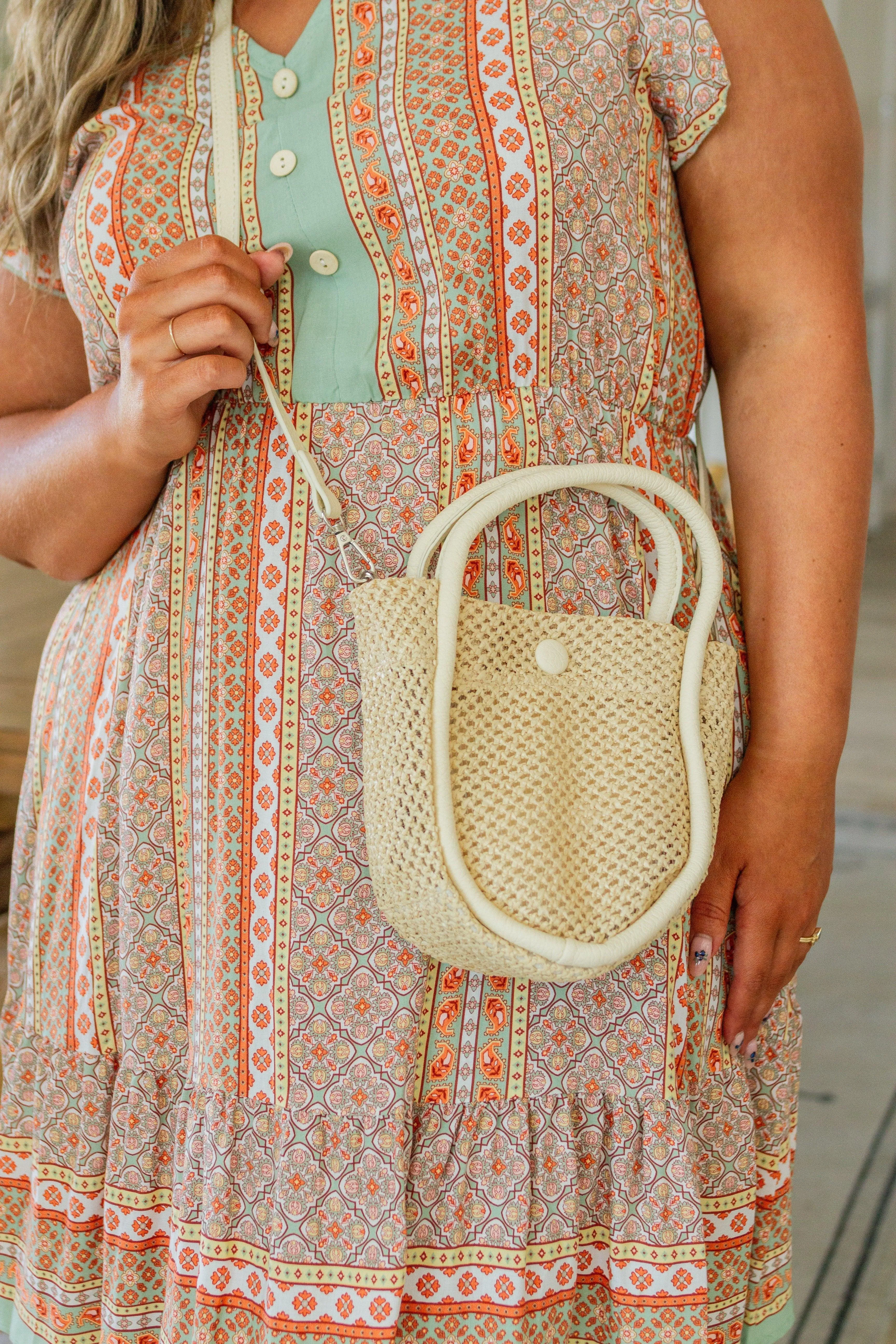 Panama Woven Bucket Bag