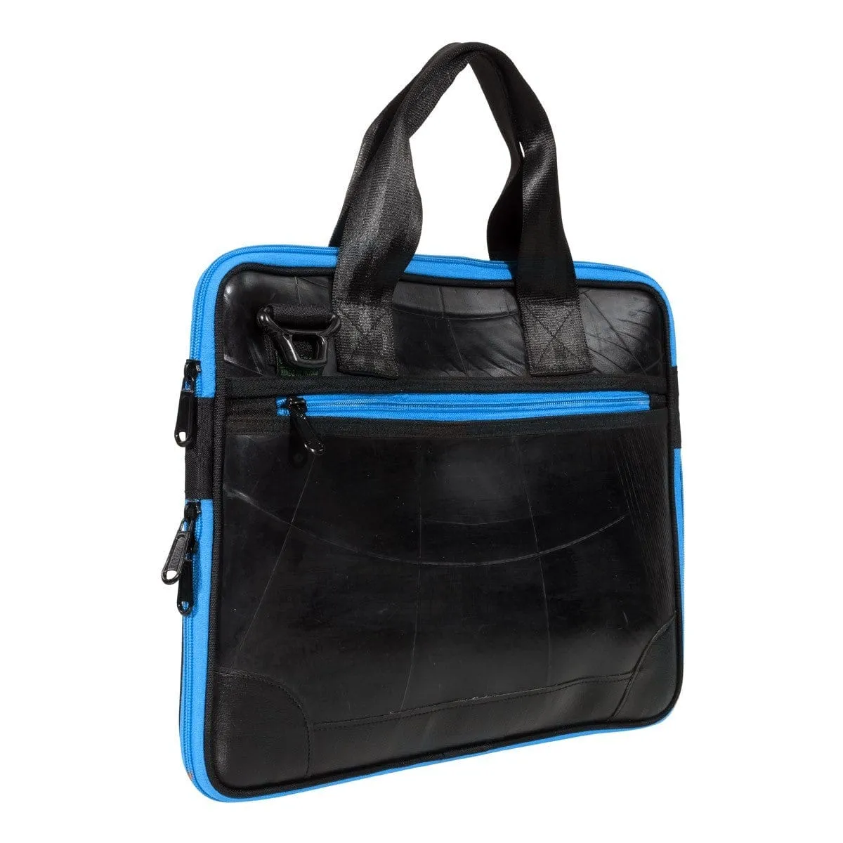 Panther Upcycled Tyre Vegan Laptop Bag | Blue