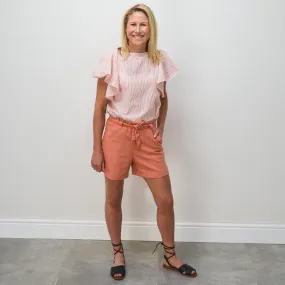 Paper Bag Shorts - Flamingo