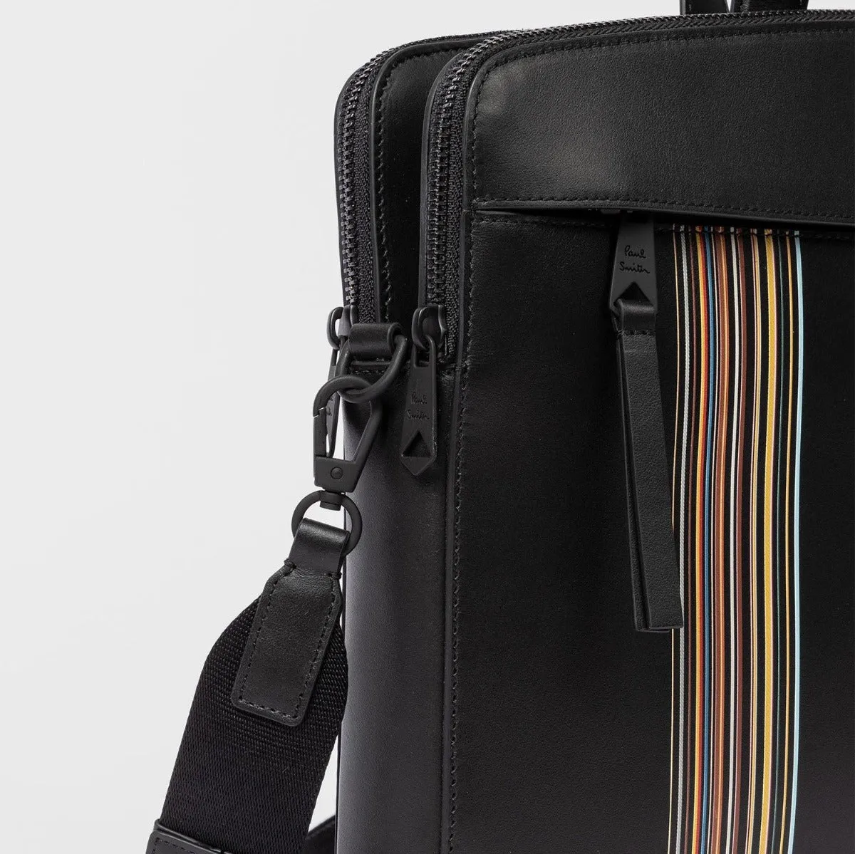 Paul Smith - Men's Double Zip Folio Bag in Black