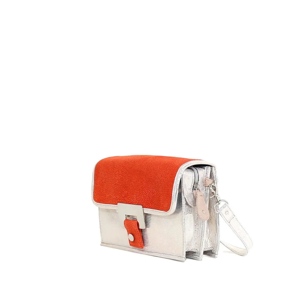 Pauliina Day to Evening Bag Coral Silver