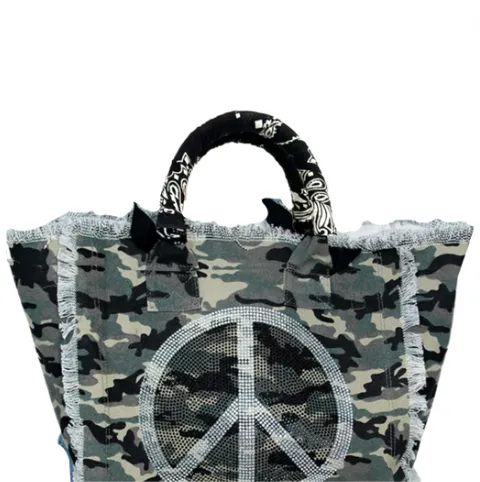 Peace Fringe Canvas Bag