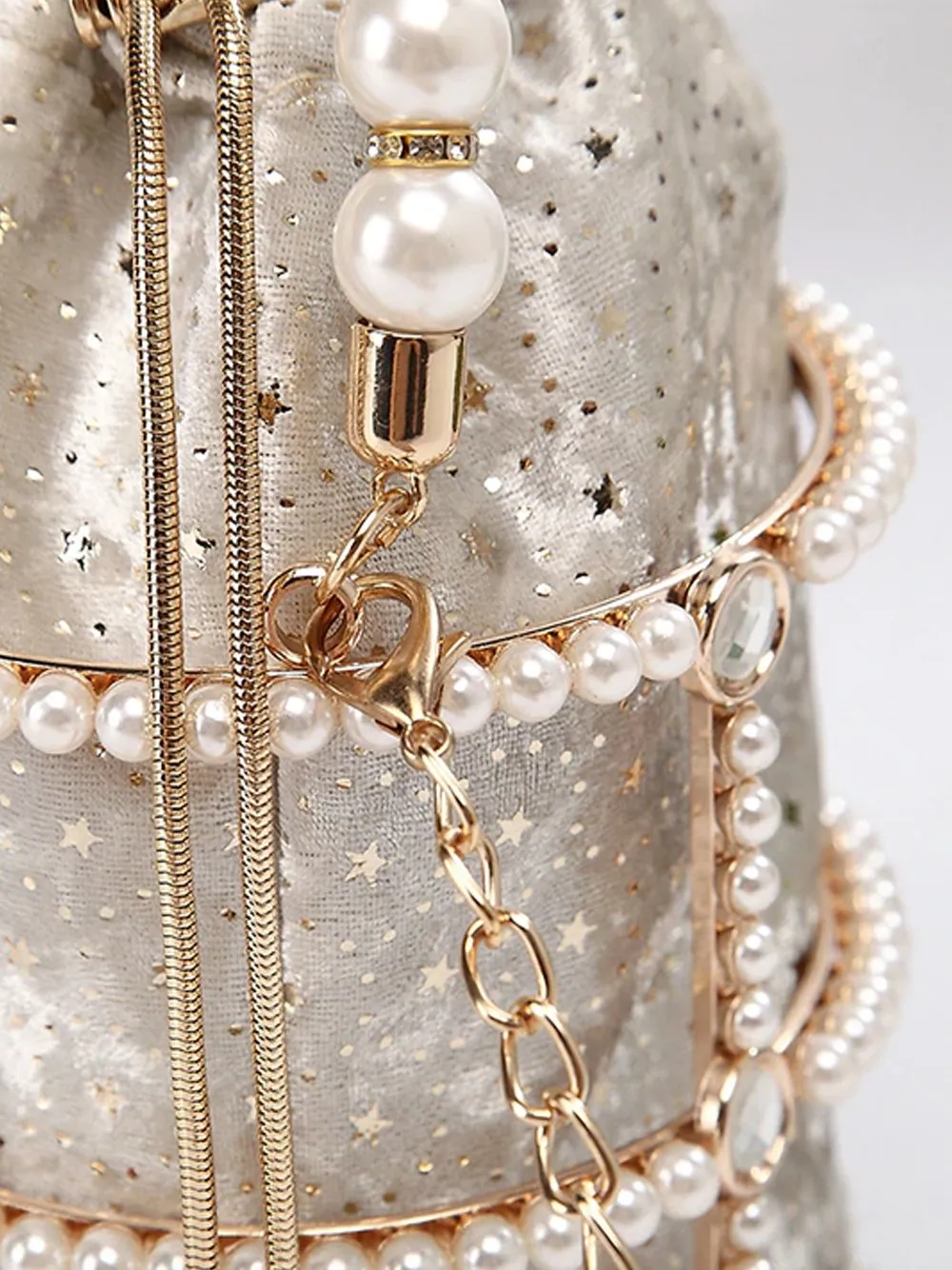 Pearl Bucket Hand Bag