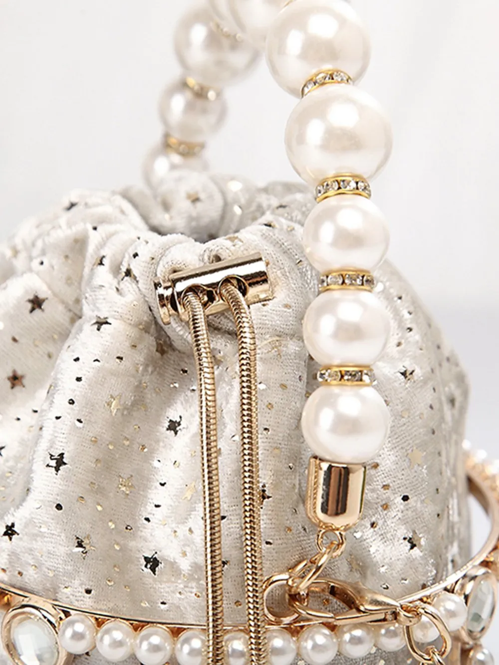 Pearl Bucket Hand Bag