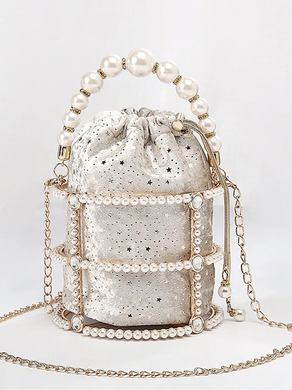 Pearl Bucket Hand Bag