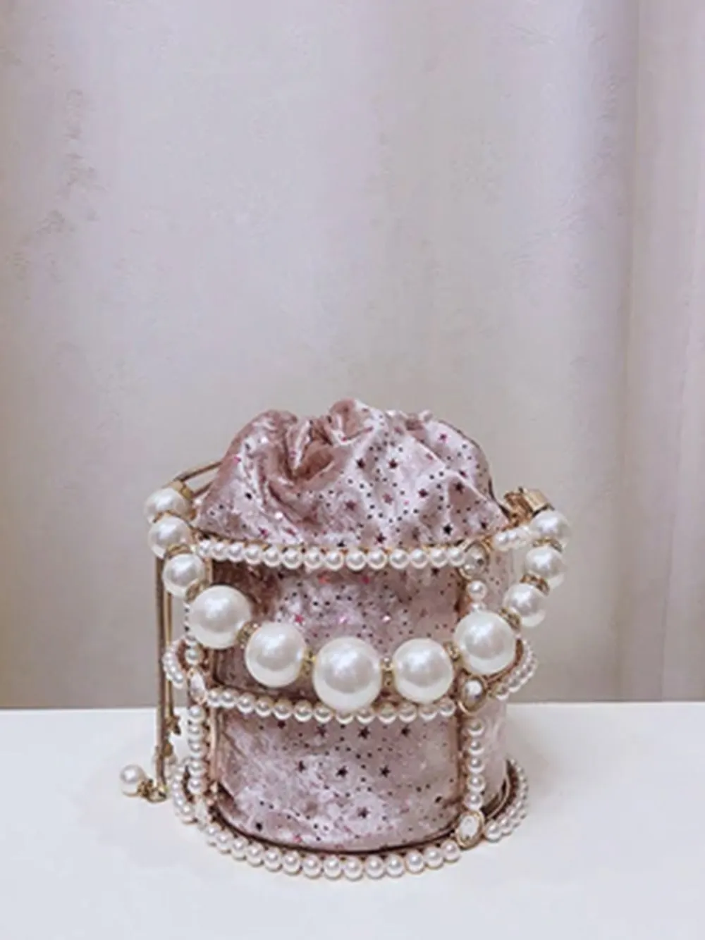 Pearl Bucket Hand Bag