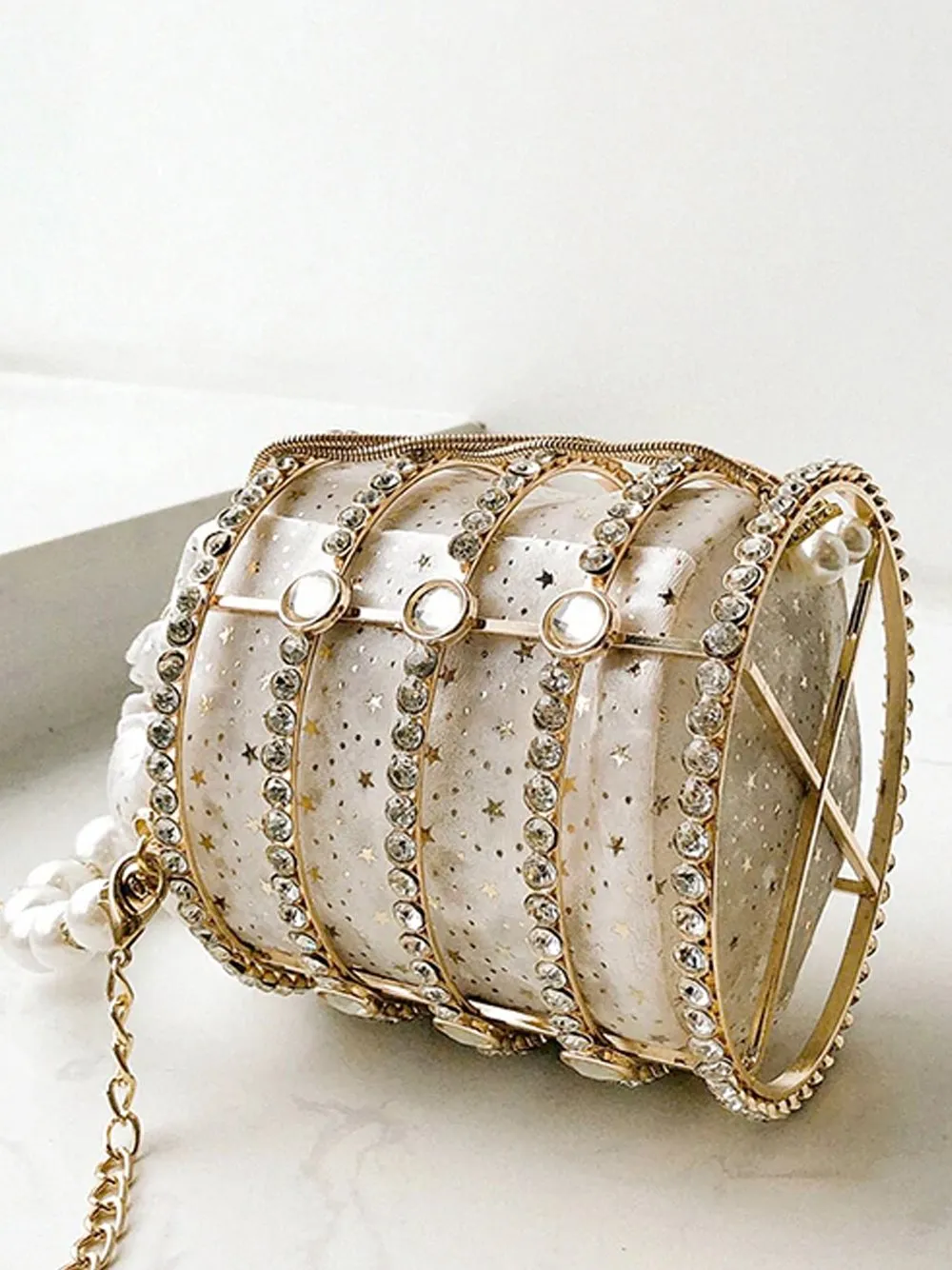 Pearl Bucket Hand Bag