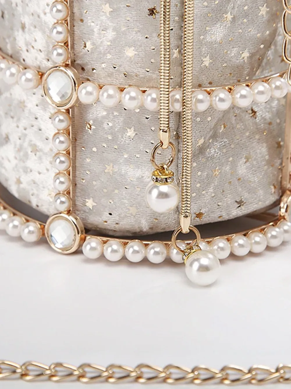 Pearl Bucket Hand Bag