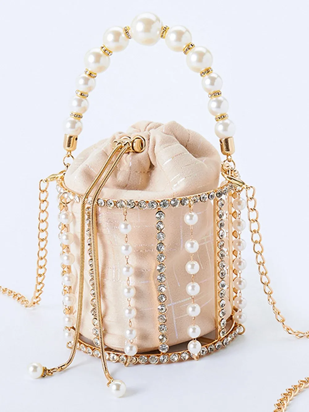 Pearl Bucket Hand Bag