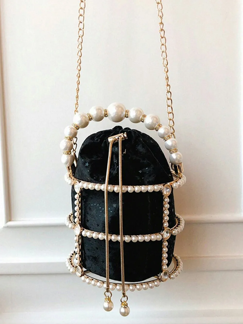 Pearl Bucket Hand Bag