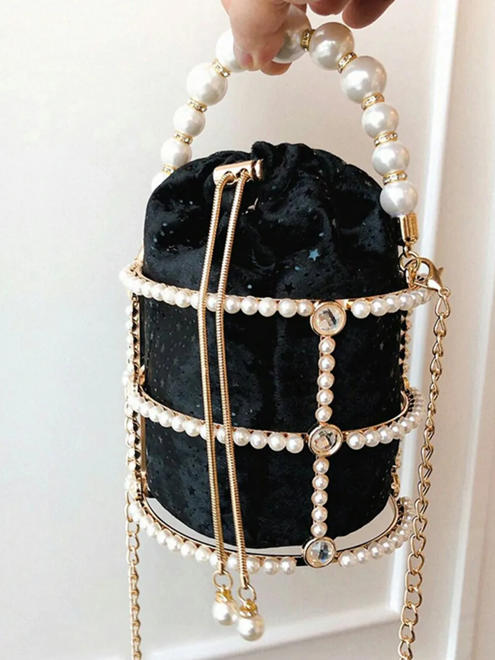 Pearl Bucket Hand Bag