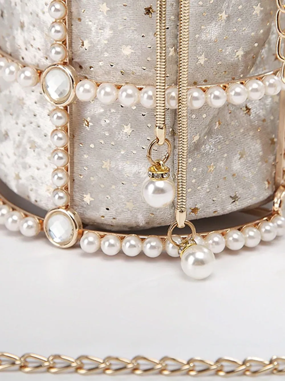 Pearl Bucket Hand Bag