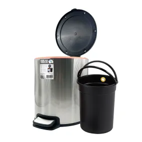 Pedal Trash Bin / Waste Bin / Dustbin 8L (Stainless Steel/White/Black)