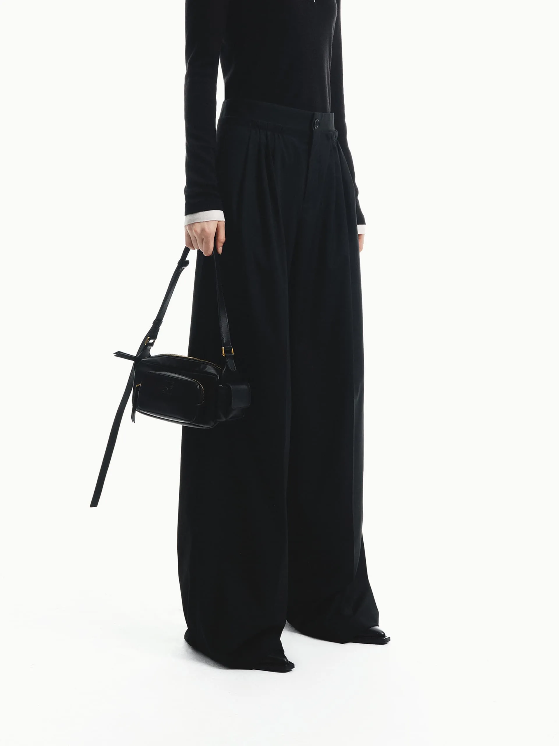 Pleated Wide Leg Pants