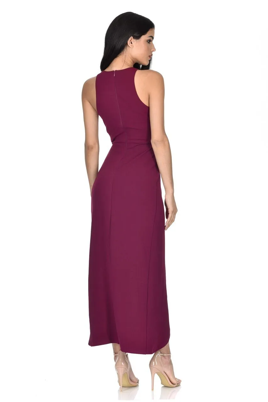 Plum Sequin Maxi Dress