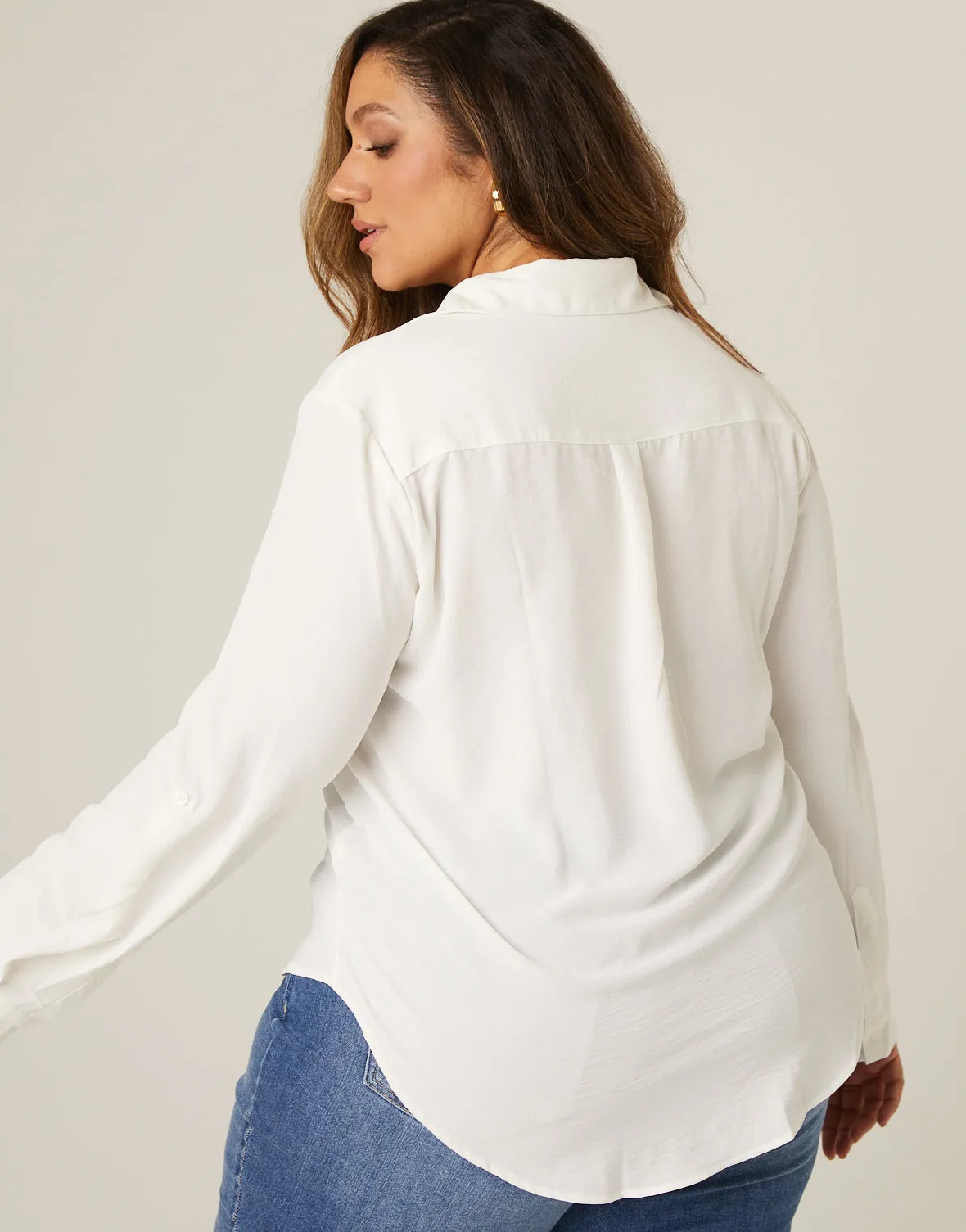 Plus Size Relaxed Button Up Shirt