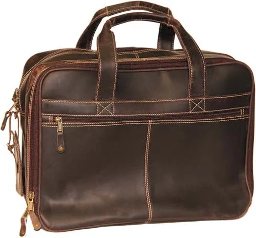 PoloGear Leather Parkmam Computer Briefcase