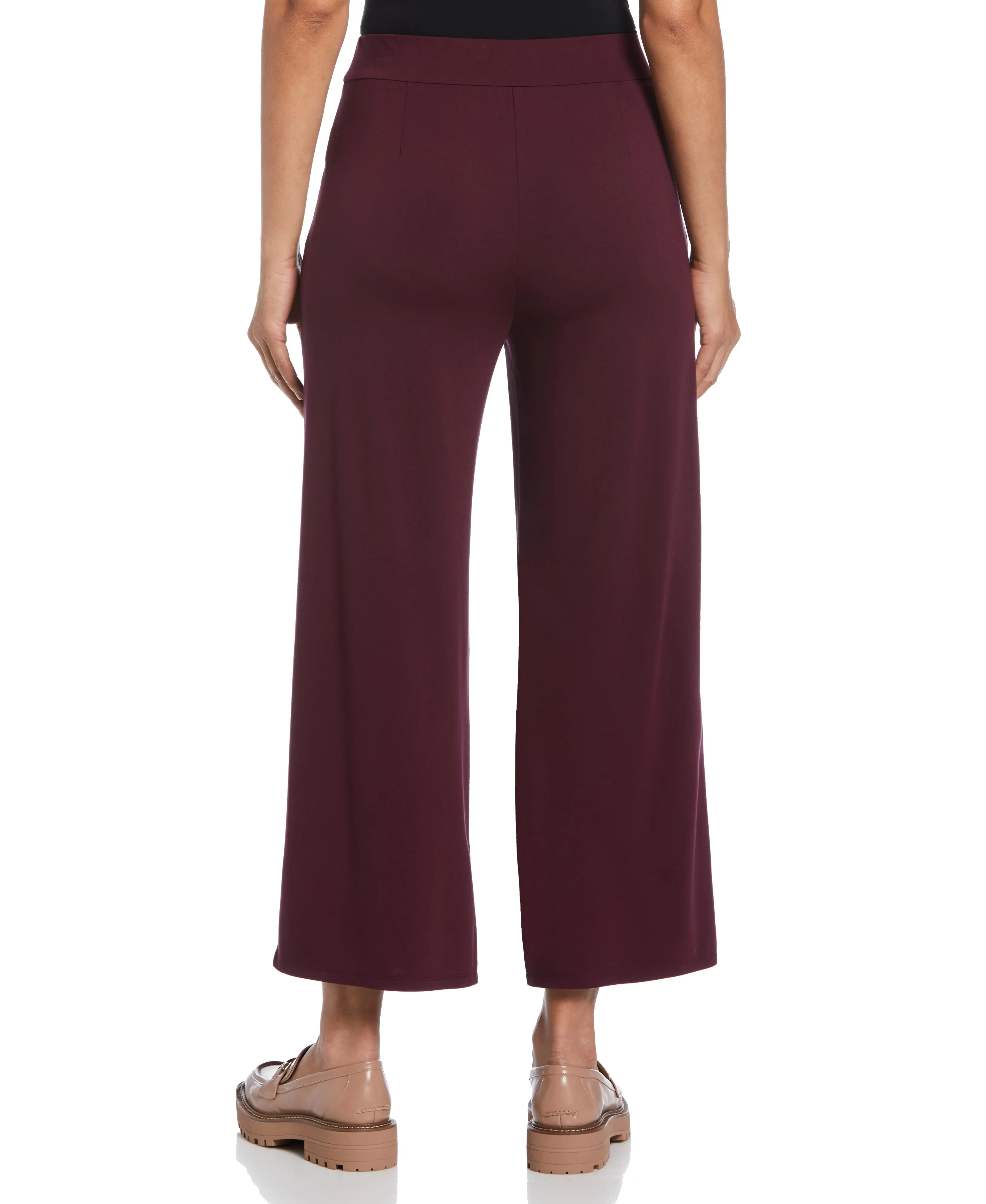 Ponte Knit Pull-On Crop Pant