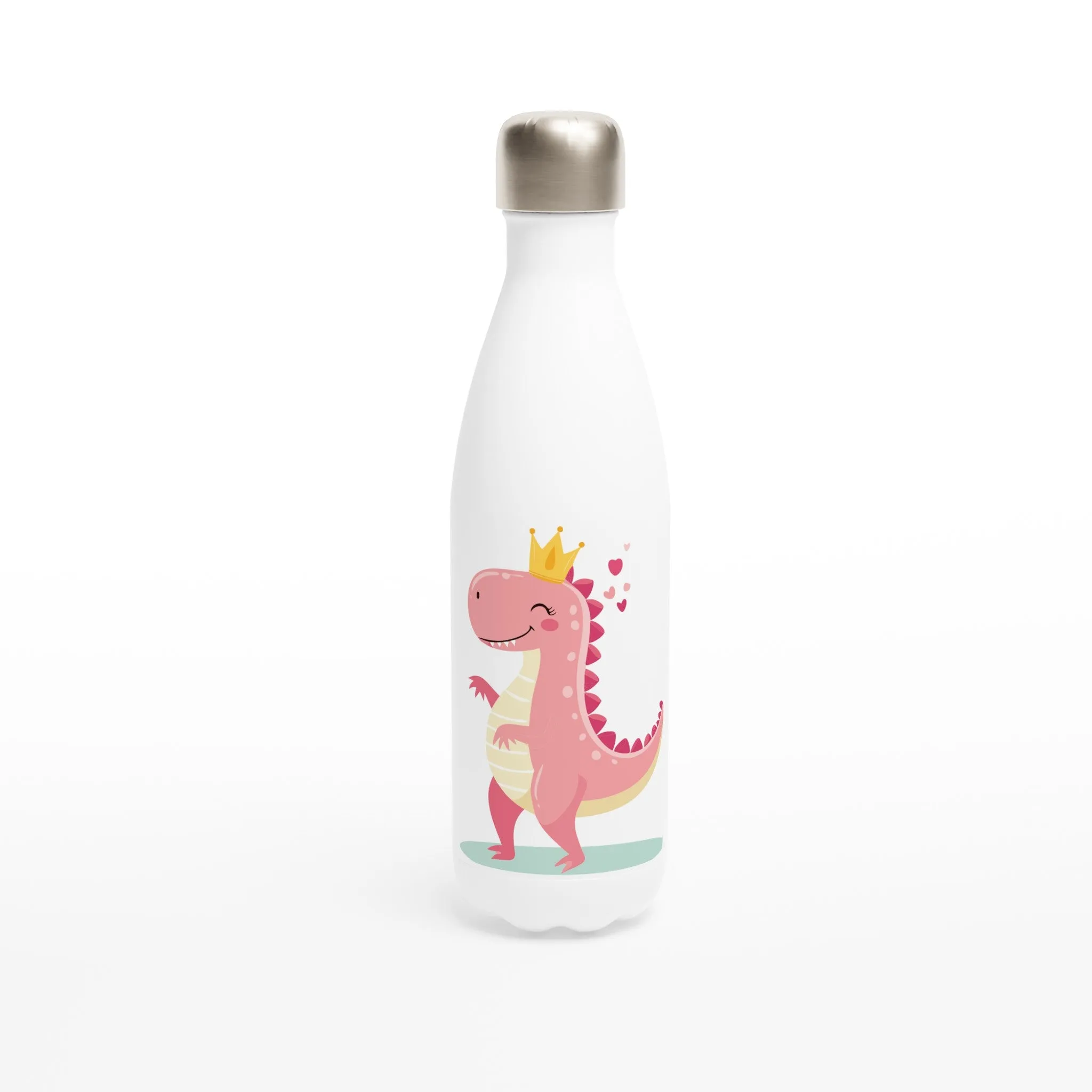 Princess Tyrannosaurus White 17oz Stainless Steel Water Bottle