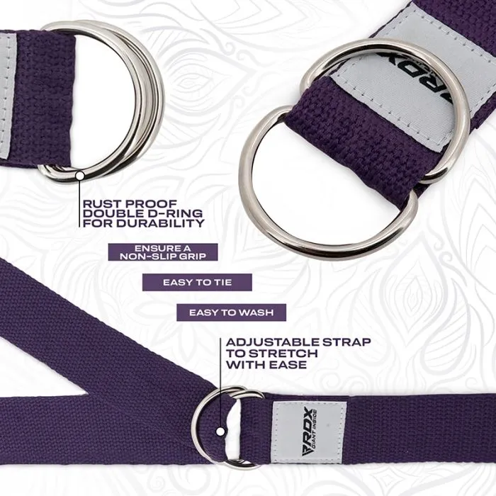 RDX P8 COTTON YOGA STRAP (Purple)