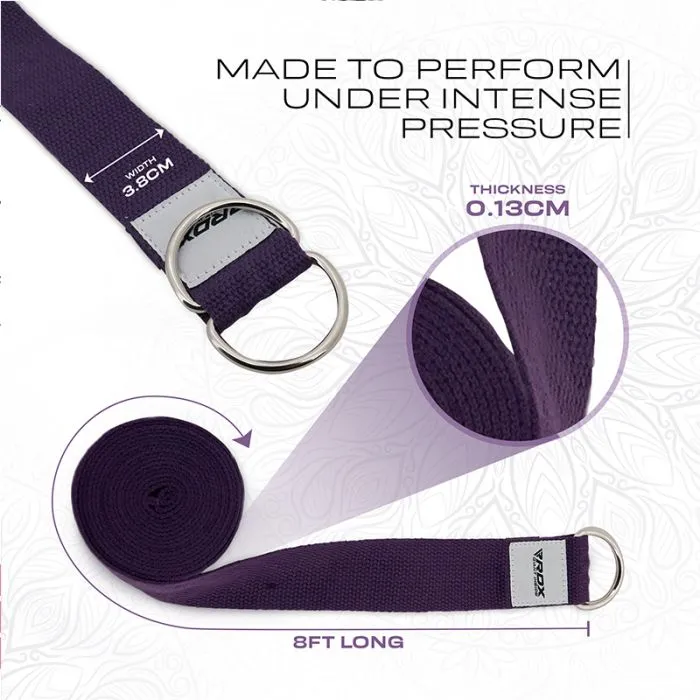 RDX P8 COTTON YOGA STRAP (Purple)