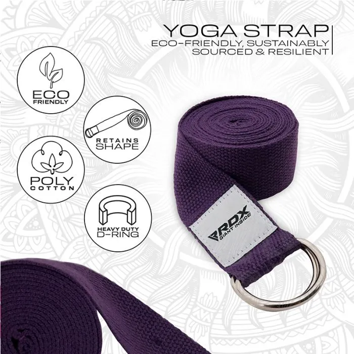 RDX P8 COTTON YOGA STRAP (Purple)