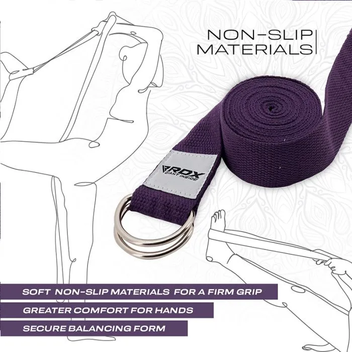 RDX P8 COTTON YOGA STRAP (Purple)