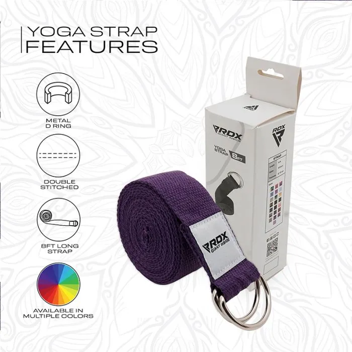 RDX P8 COTTON YOGA STRAP (Purple)