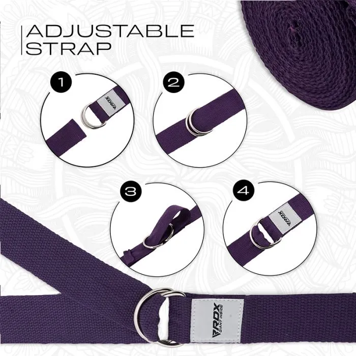 RDX P8 COTTON YOGA STRAP (Purple)