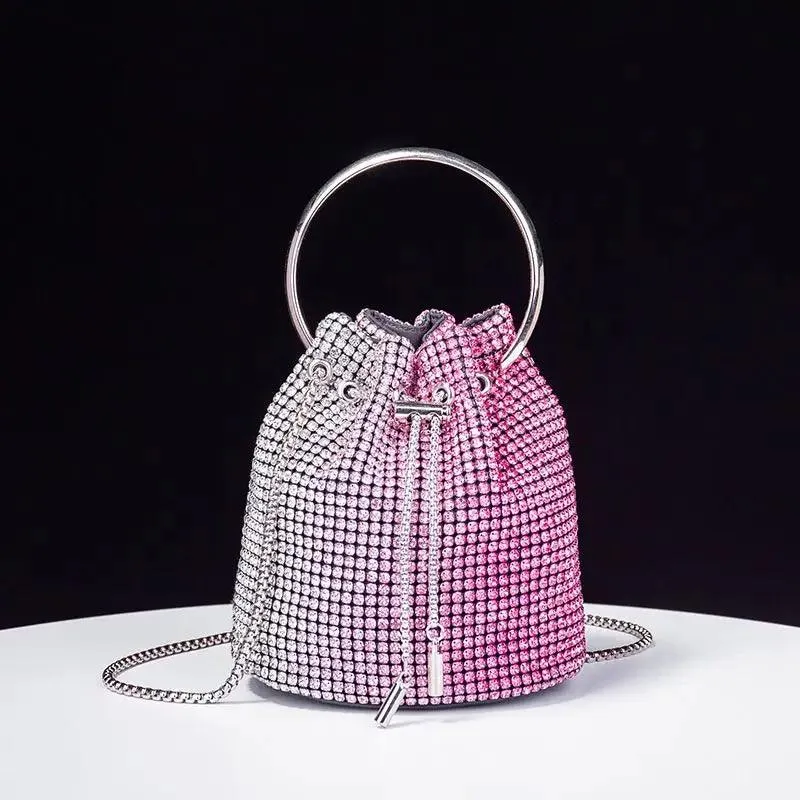 Rhinestone Covered Bucket Bag