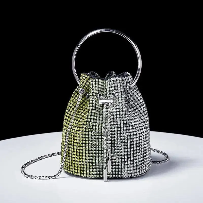 Rhinestone Covered Bucket Bag