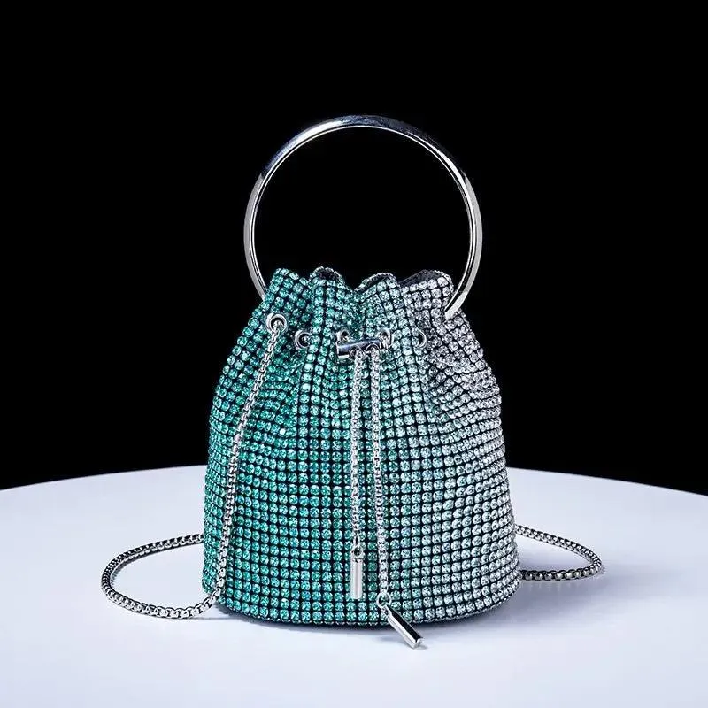 Rhinestone Covered Bucket Bag