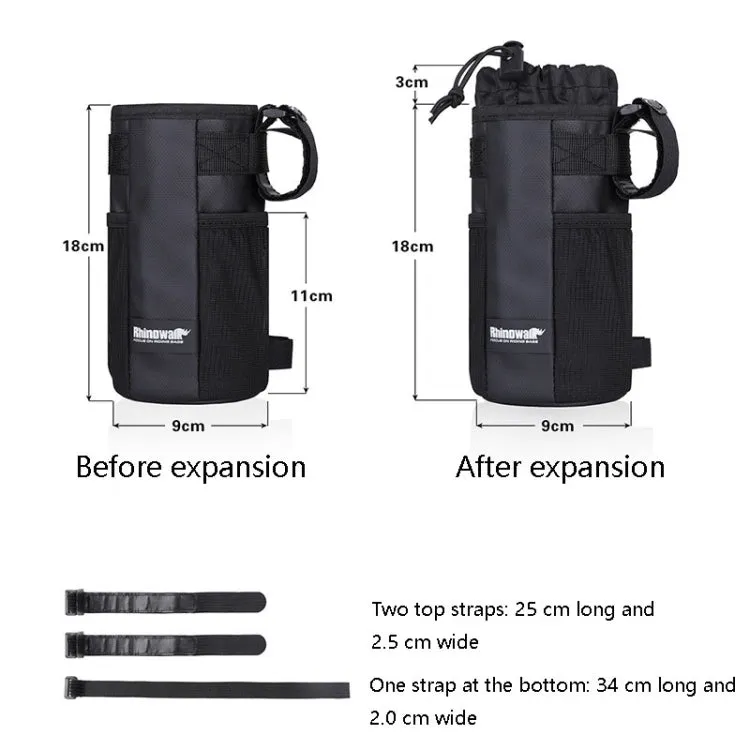 Rhinowalk RK9100B Riding Insulation Water Bottle Bag Portable Bicycle Kettle Tool Package(Black)