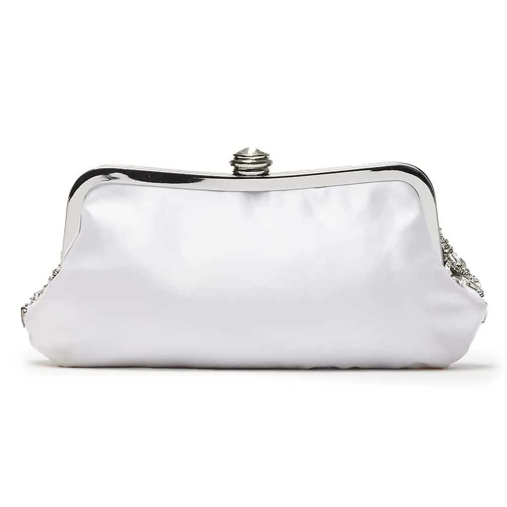 Rinna Handbag in White Sparkle