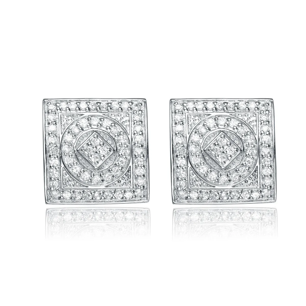 Rochelle Pave Square Earrings