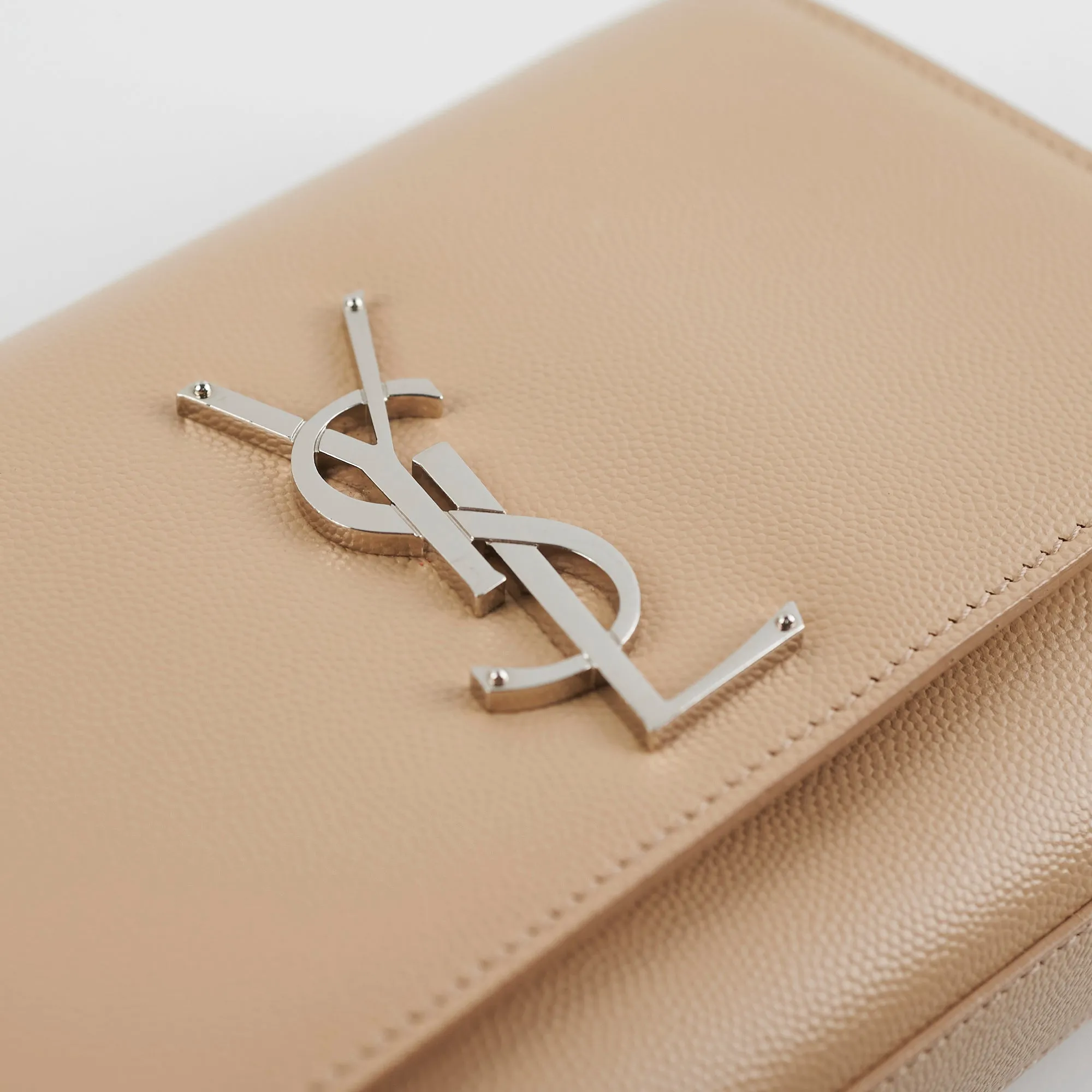 Saint Laurent Small Kate Beige Chain Bag