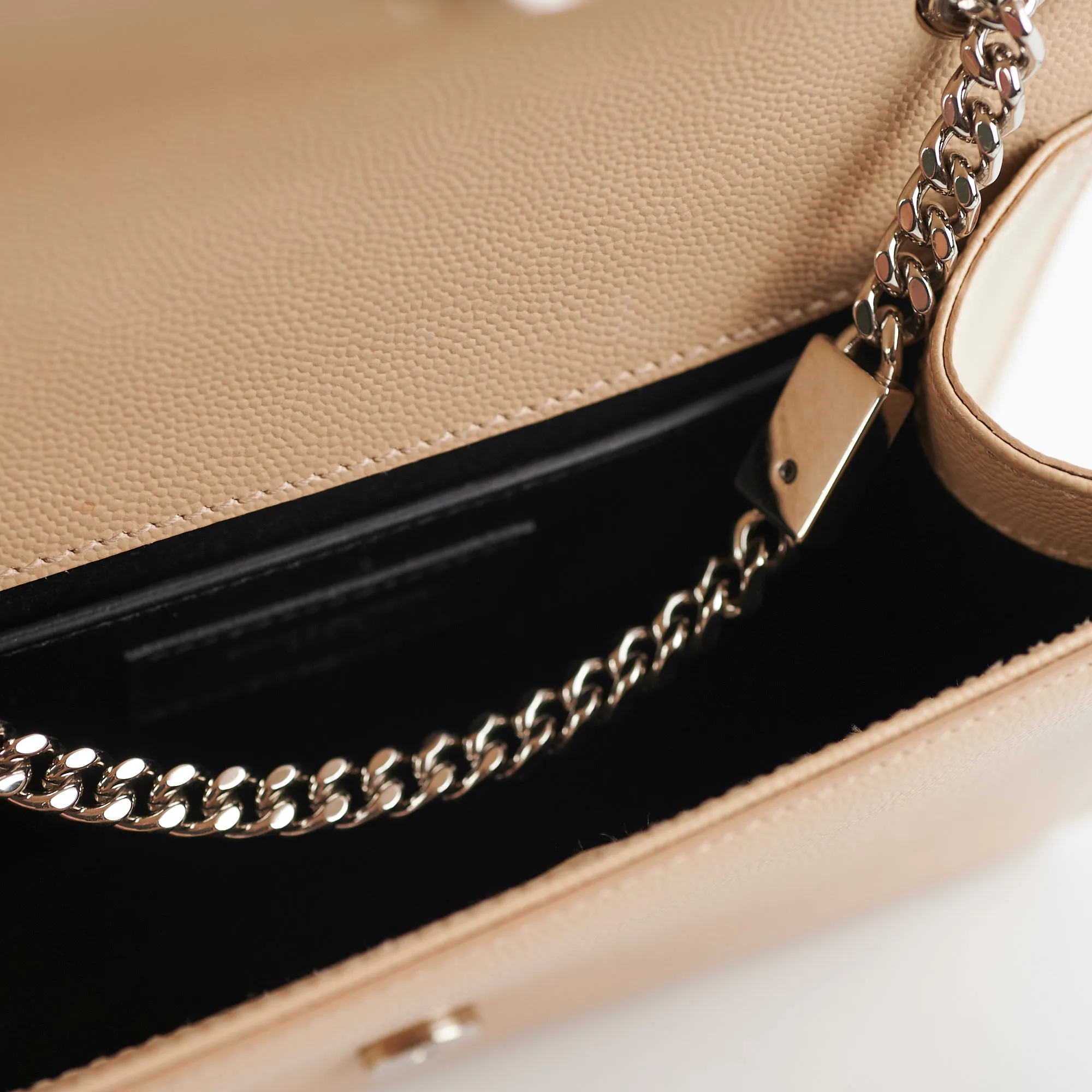 Saint Laurent Small Kate Beige Chain Bag