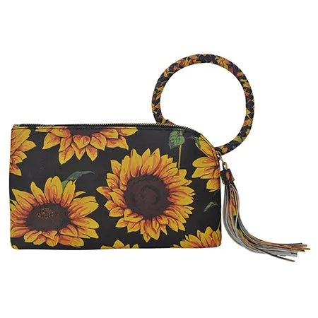 SALE! Sunflower NGIL Fashion Faux Leather Mini Purse With Fringe Tassel