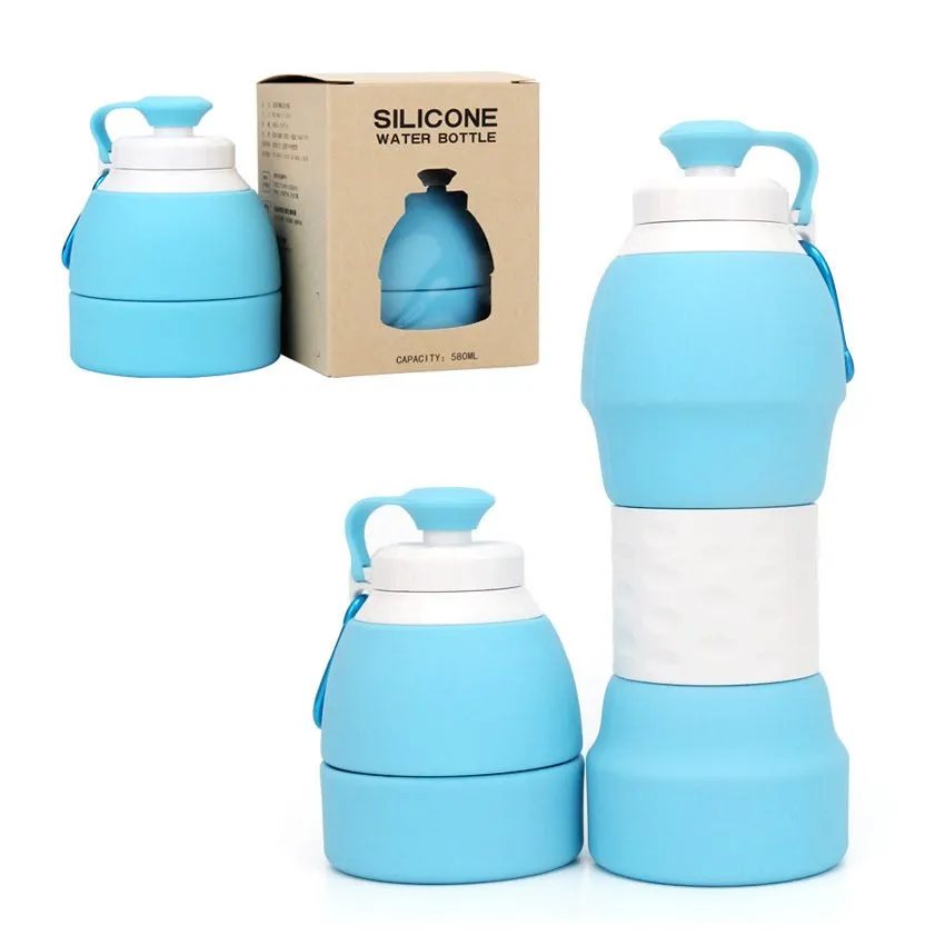 Silicone folding water bottle