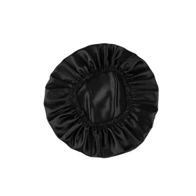 Silk Hair Bonnet - Double side no edge - Black