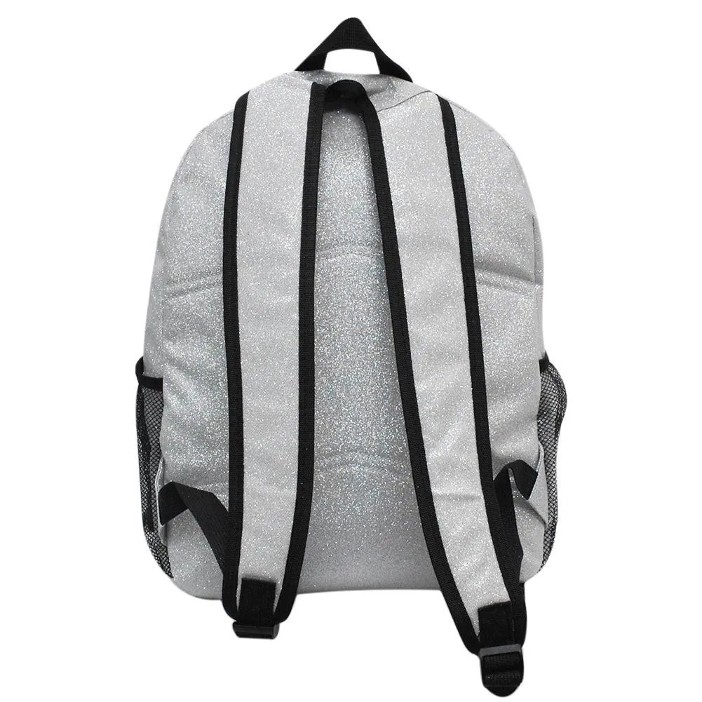 Silver Glitter NGIL Canvas Backpack