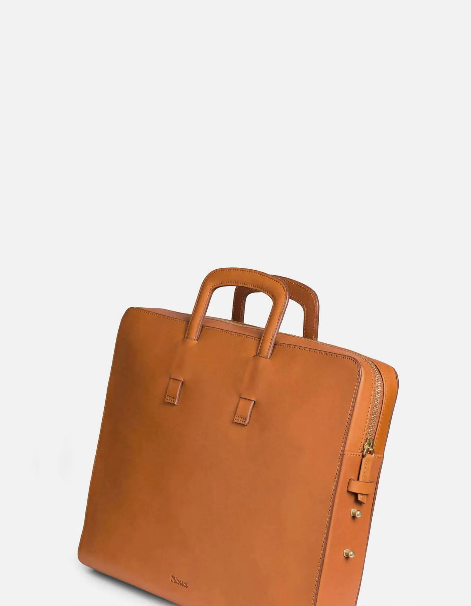 Slim Briefcase, Vintage Cognac